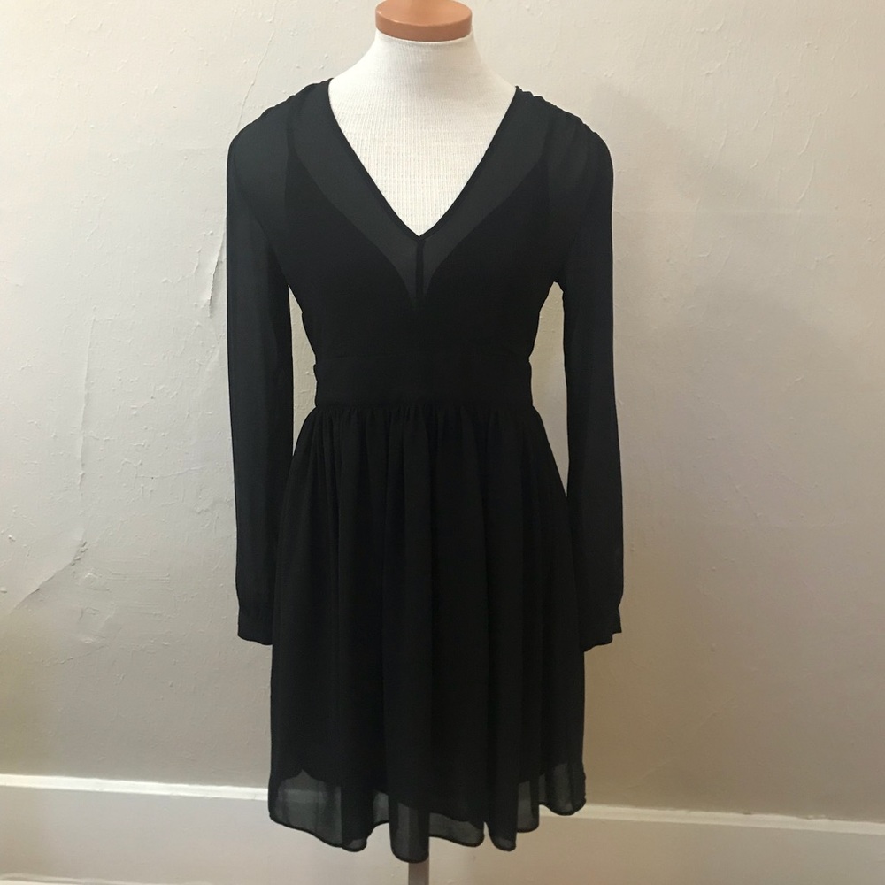 Michael Kors long sleeve sheer top dress